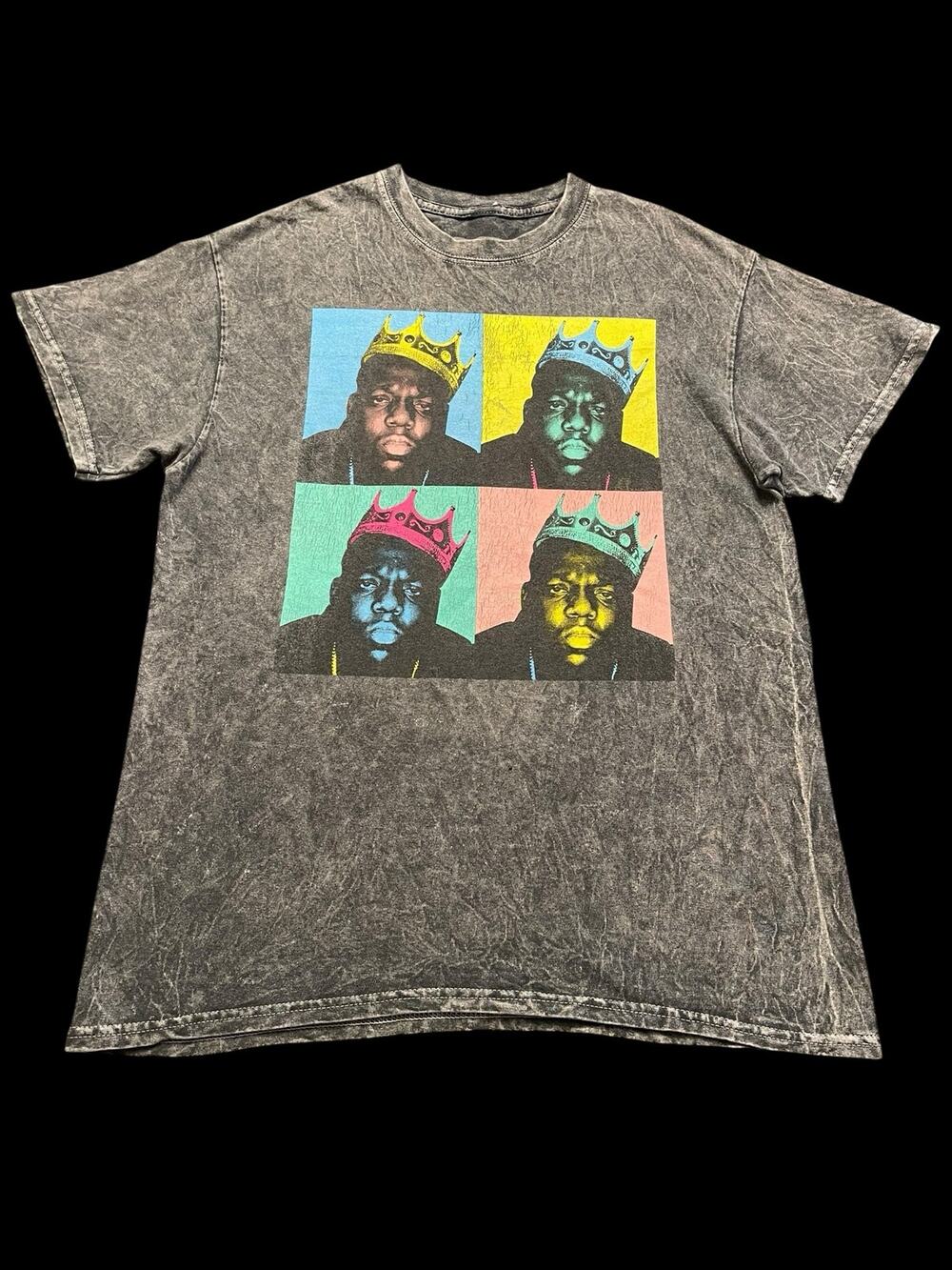 Official Notorious B.I.G. Biggie Smalls Crown Pop Art Womens Size Medium Shirt